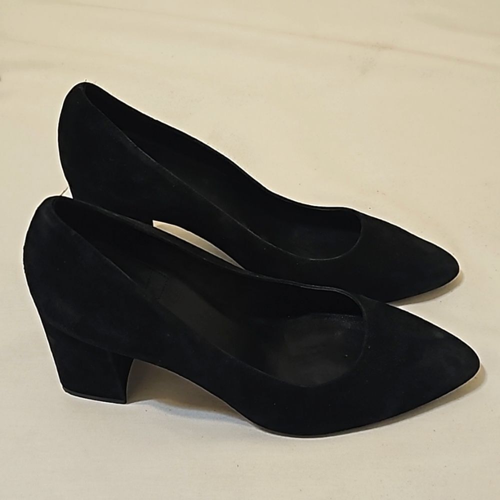 Aquatalia Black Suede Heels